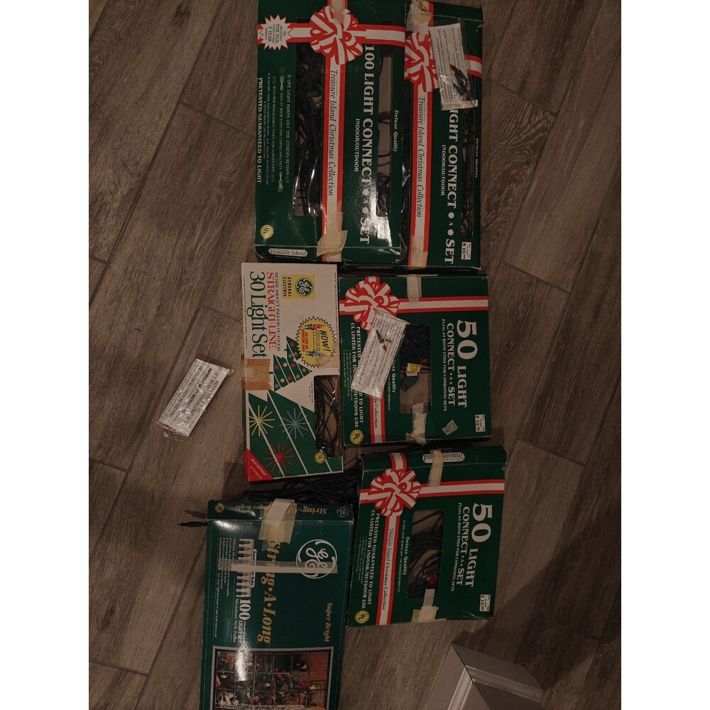 480 Christmas Lights Vintage  GE $ Deluxe Edition Brand